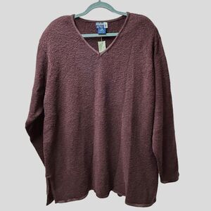 NEW Venezia Jeans Wool Blend‎ V-Neck Plum Pullover Sweater - Plus Size 22/24